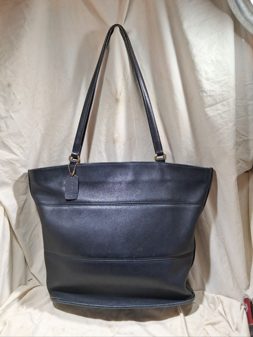 Vintage coach all leather Tribeca large shopper tote
